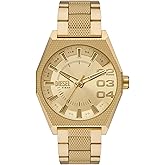 Diesel Scraper Men's Watch with Stainless Steel Bracelet or Leather Band