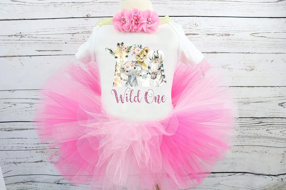 Wild One Birthday Girl Outfit safari Baby Girl 1st Birthday outfit two wild Birthday