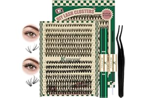 DIY Lash Extension Kit 280pcs Individual Lashes D Curl Eyelash Extension Kit KEYYOU 30D+40D 9-16Mix Lash Clusters with Lash Bond and Seal and Lash Applicator for DIY at Home(KIT-30D40D-0.07D-9-16Mix)