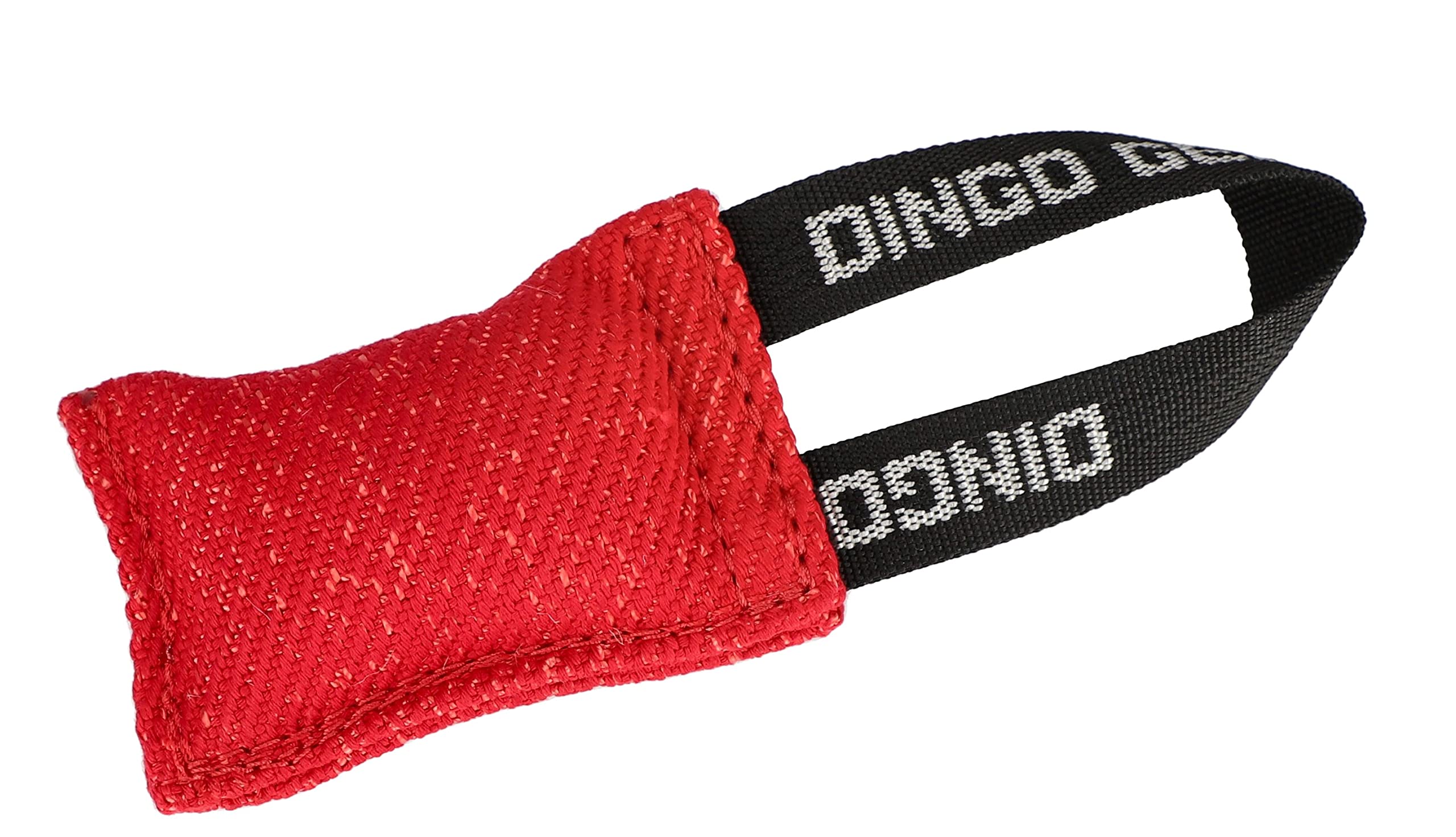 DINGO GEAR Nylcot Bite Tug for Dog Training K9 IGP & Fun, 1 Handle, Red 10 x 5 cm