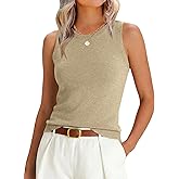 ANRABESS Womens Wool Blend Tank Tops Sweaters Sleeveless Soft Fitted Business Casual Sweater Shirts 2026 Summer Clothes