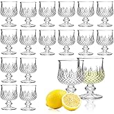 Soopiiso Cordial Glasses,1.7oz/50ml,Shot Glasses Set of 16,shot glasses with stem/tequila glasses/Sherry glasses