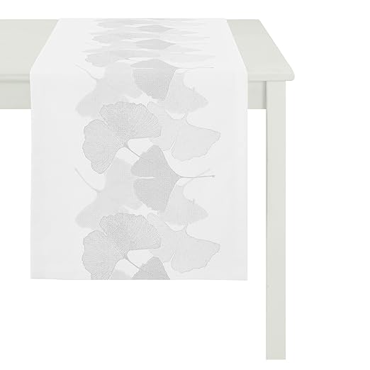 APELT Läufer Polyester weiß 48 x 140 x 0.2 cm