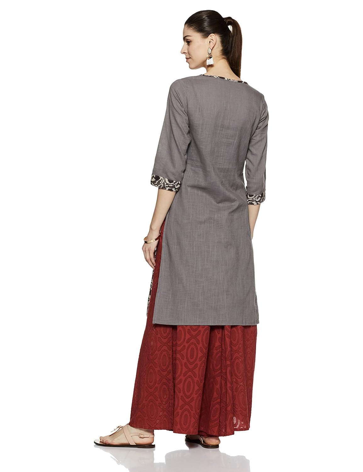 indigo women's straight kurta