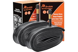 YUNSCM 700C Heavy Duty Bike Tubes 700x35C/38C/40C/43C AV48 Schrader Valve (35/43-622) 700C Bicycle Inner Tubes Compatible with 700x35C 700x36C 700x37C 700x38C 700x40C 700x42C 700x43C Bike Tire Tubes 2-PCS