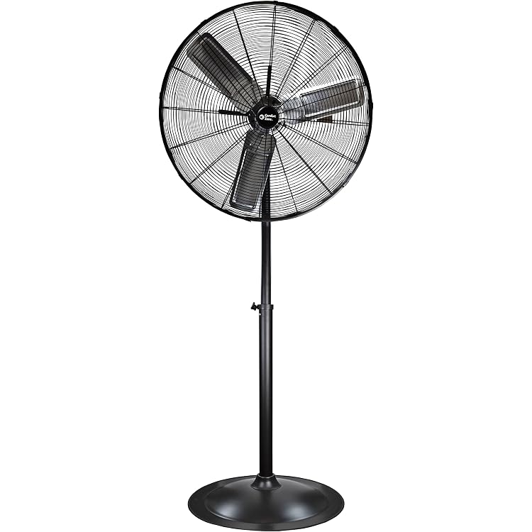 Amazon.com: Comfort Zone CZHVP30 30” High-Velocity 3-Speed Industrial  Pedestal Fan with Aluminum Blades and Adjustable Height, Black : Home u0026  Kitchen