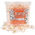 Stewart Old Fashioned Orange Candy Puffs | Individually Wrapped Candy | Pure Cane Sugar Candy | Fat-Free, Cholesterol-Free, Gluten-Free | Classic Soft/Hard Texture, Made in USA - 27 oz Tub