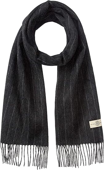 Amazon ジェイプレス J Press カシミヤ リバーシブルマフラー ストライプチェック F グレー系1 メンズ ストール マフラー 通販