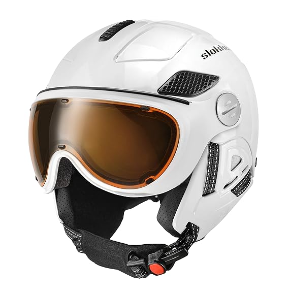 Slokker Raider Pro White Skihelm Snowboardhelm Ski Visierhelm Helm