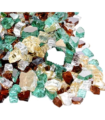 thumbnail image 2 of Blue Fire Glass - 3lb Bag Of 9-14mm Crushed Glass For Fire Pits & Decorative Crafts 2 of 11