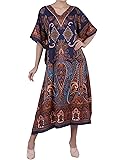 Looking Glam Caftan Femme Rouge Et Or - Maxi Kimono Tunique