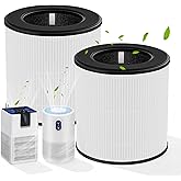 B-D02L/M05 Replacement Filter, Compatible with MOOKA B-D02L & M05, for VEWIOR B-D02U, for KOIOS B-D02L, for Tailulu D10 Air Purifiers, H13 HEPA Filter for Smoke, Odor, Dander, Pollen, 2 Pack
