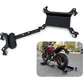 Motorcycle Dolly for Garage, 800 lb Heavy-Duty Steel, 6 Locking Casters | Adjustable Kickstand Tray Positions 33&ndash;43 cm from Rear Wheel Platform for Flexible Parking in Garages and Repair Shops