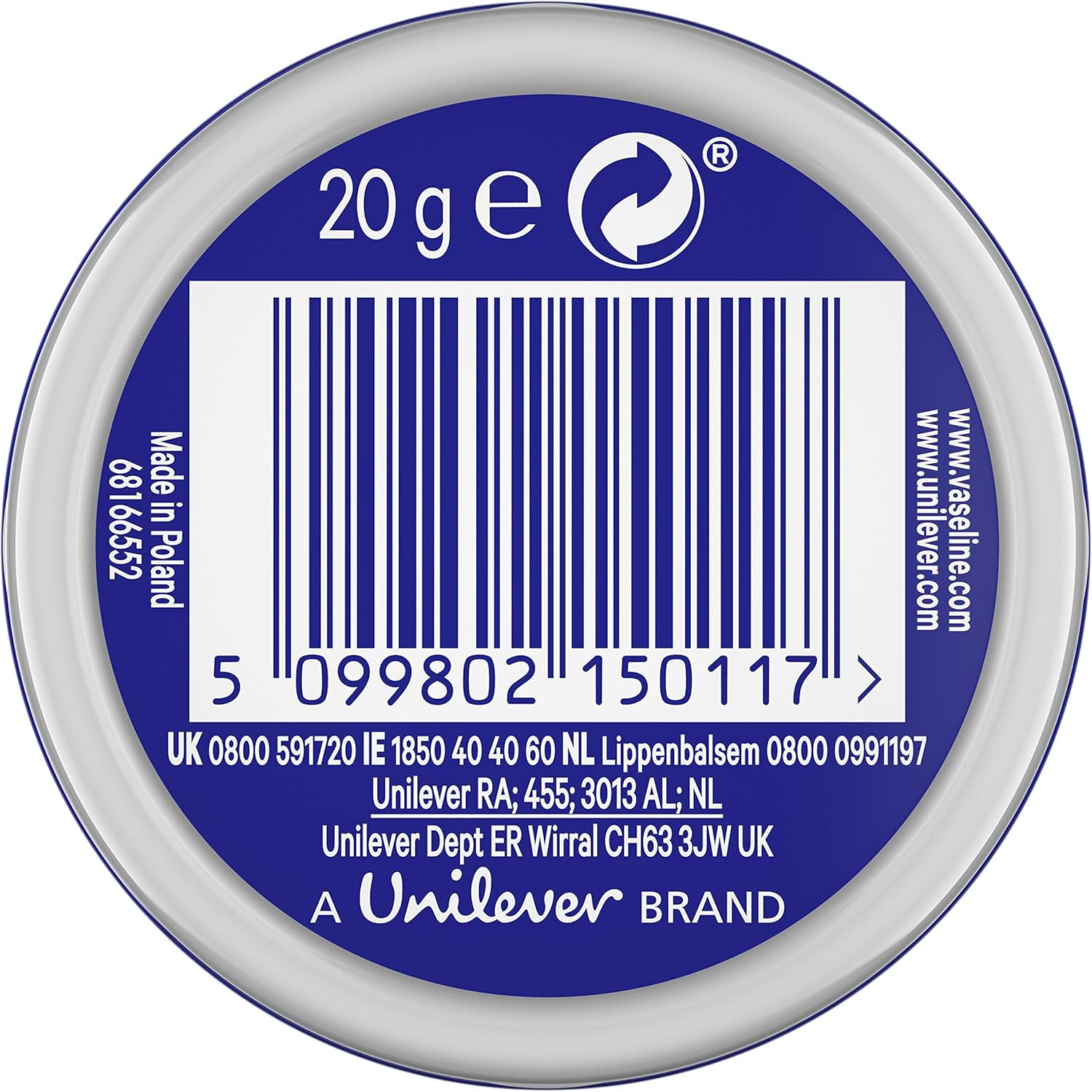 Vaseline Lip Therapy Original Tin, 20 g (Pack of 1), clear - Image 3