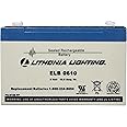 Lithonia Lighting ELB 0610 Emergency Replacement Battery, 250 watts, 6 Volts, Black