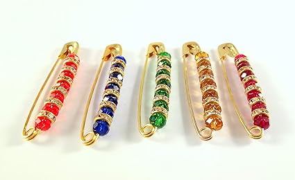 Amazon Com Sarvam Decorative Safety Pins One Side Of Pin