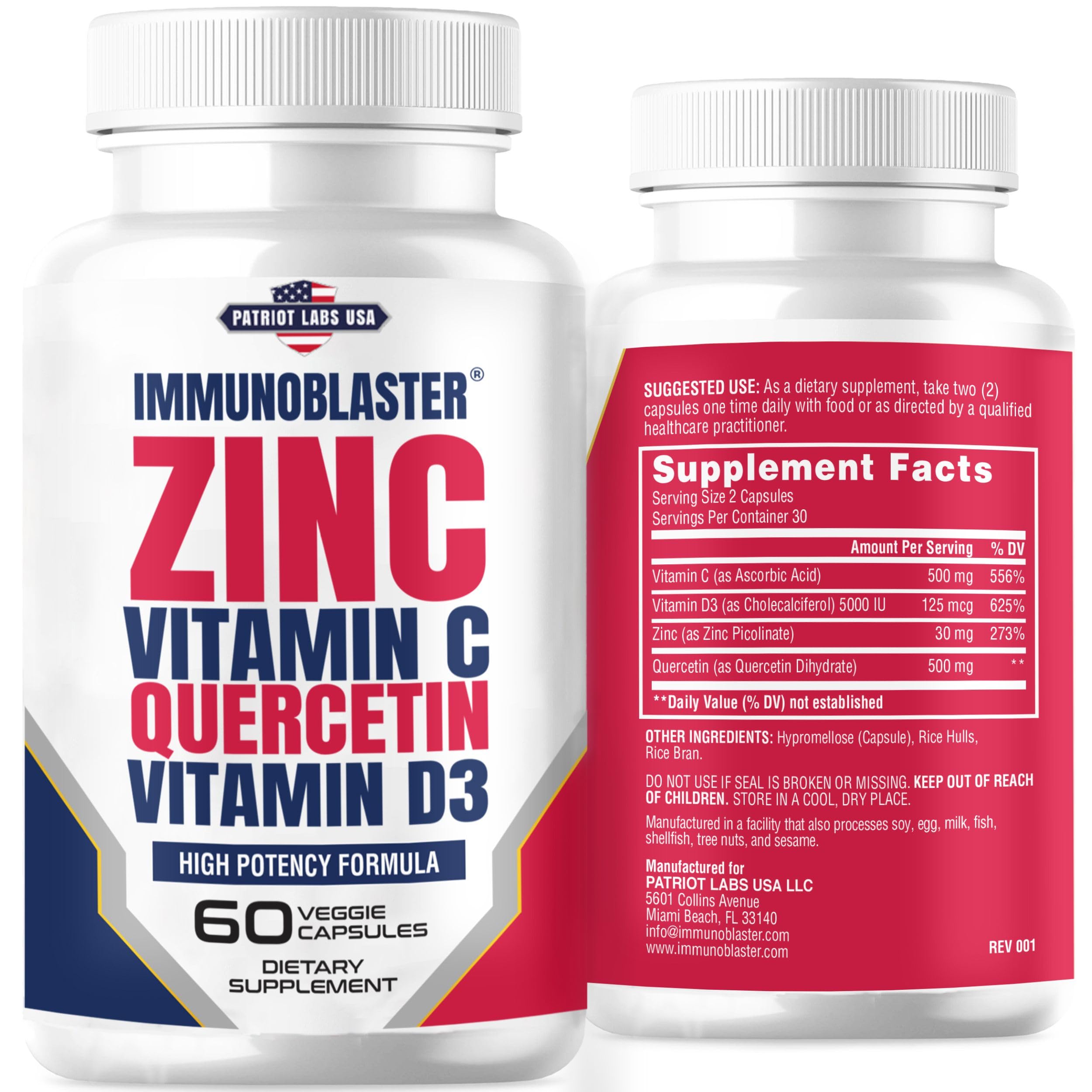 Immunoblaster Zinc Vitamin C Quercetin Vitamin D3