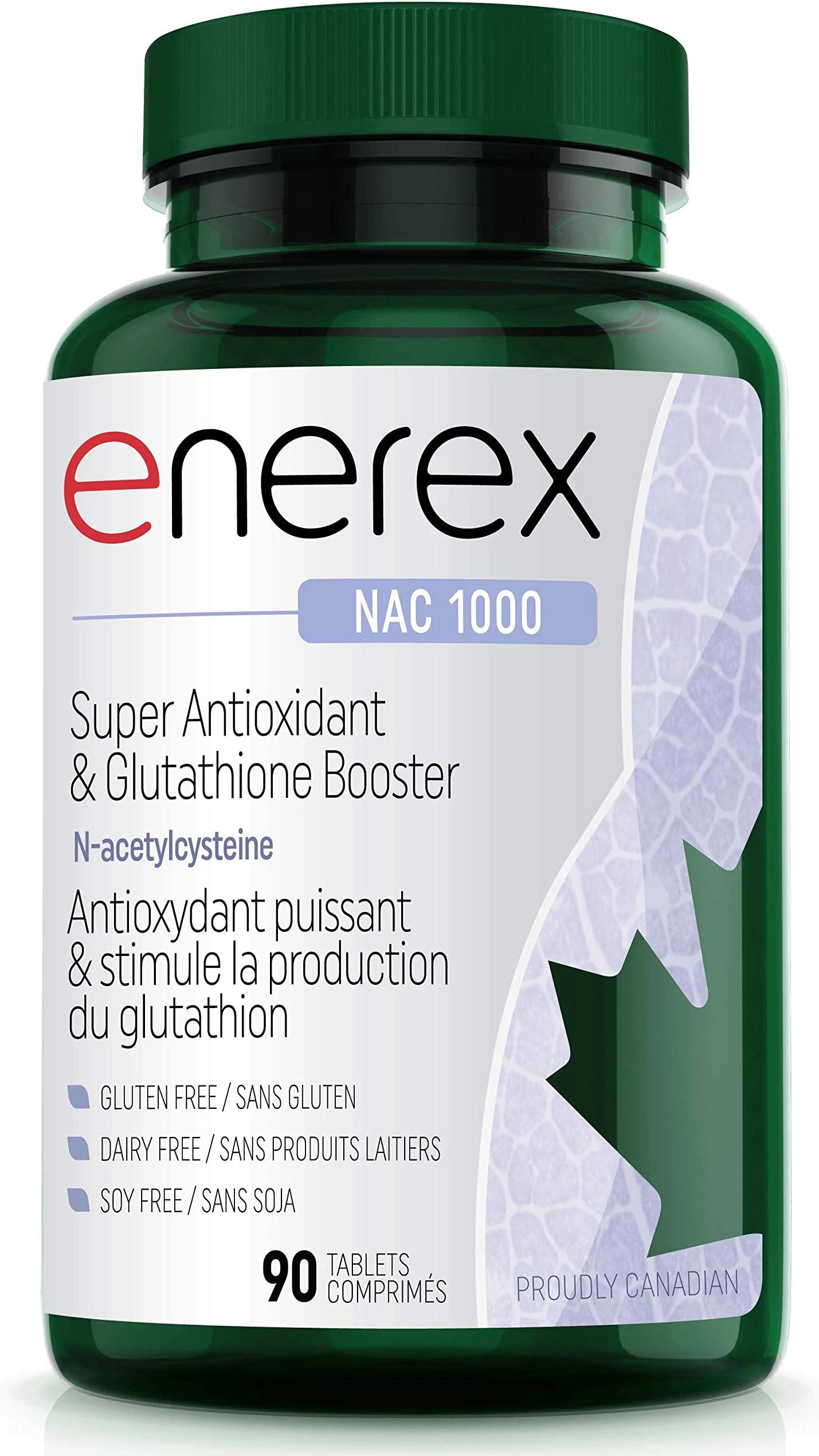 Enerex N-Acetyl Cysteine - Super Antioxidant - 90 x 1000mg Tablets