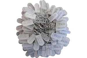 AZIPPYSALE Plastic Wire Padlock Security Seals Sequentially Numbered (Pack of 100) (Clear)