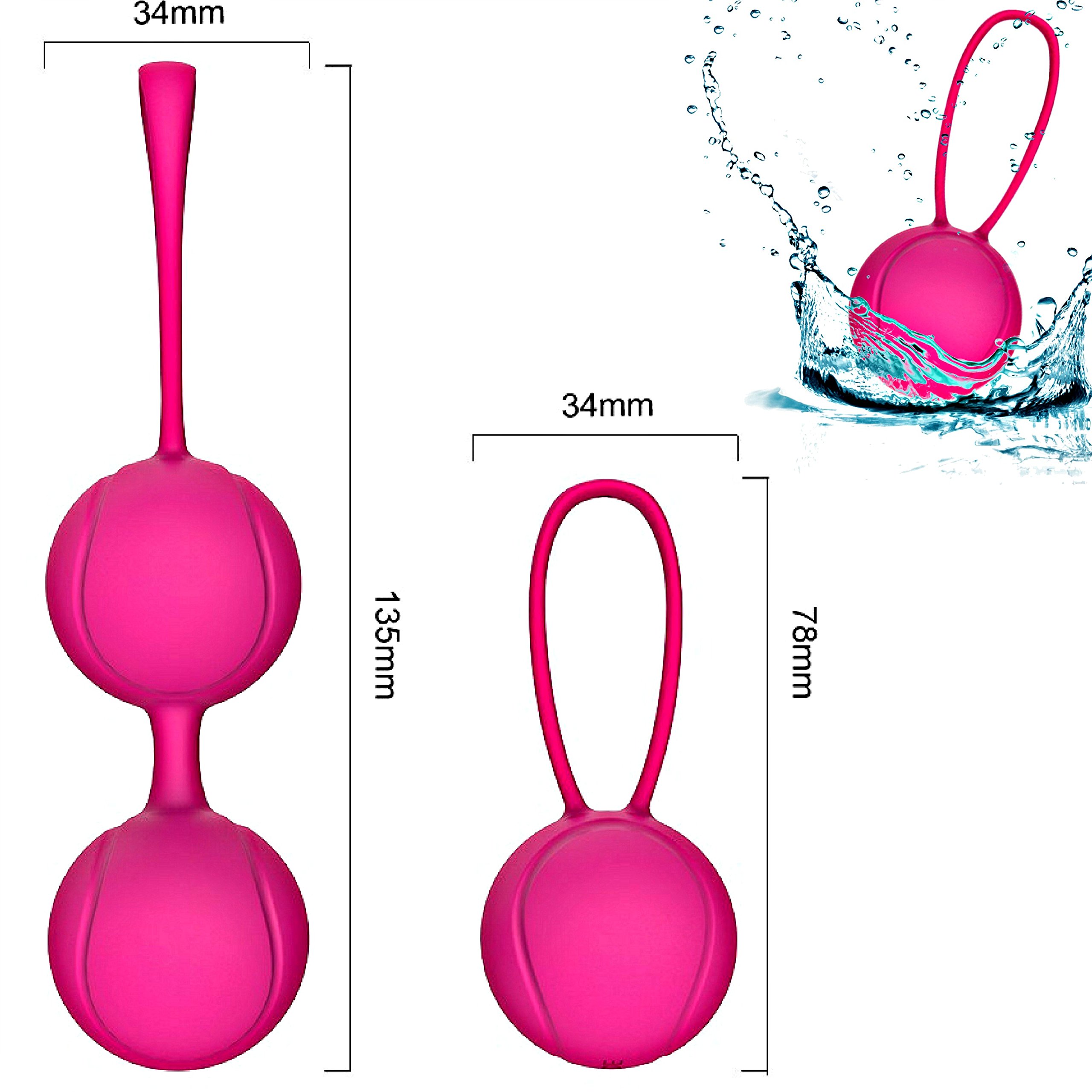 Kegel Exercise Weight Balls for Beginners & Advanced. Doctor Recommended Pelvic Floor Exercise for Women & Girls-Bladder Control, Post Pregnancy/Childbirth recovery,Ben Wa Balls Set- ZESSTI