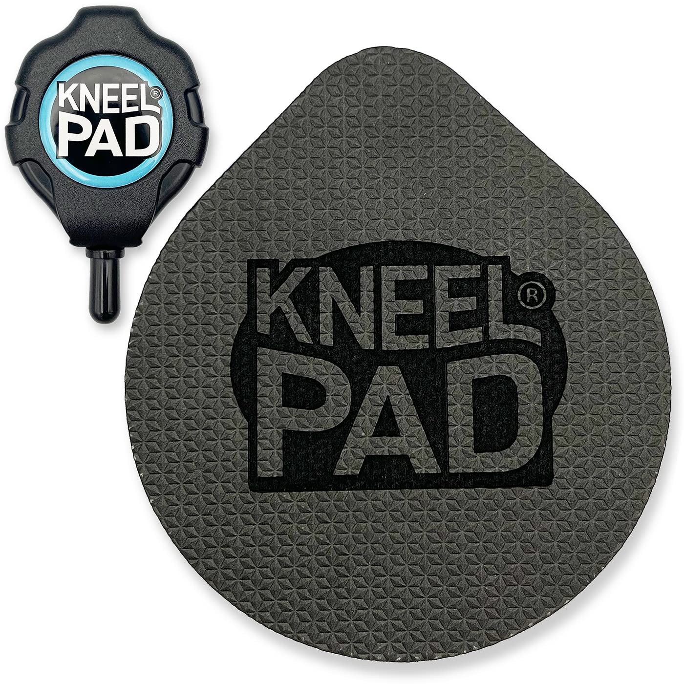 Single Knee Kneeling Pad on Retractable Reel | Work in Strapless Comfort all day | EVA Foam Pad to Cushion the Knee | Great Alternative to Knee Pads & Kneelers | Pad Size 18cm x 16cm x 2cm