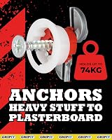 Gripit Red Plasterboard Fixings Heavy Duty Supports Up To 74kg 4 Pack view 2