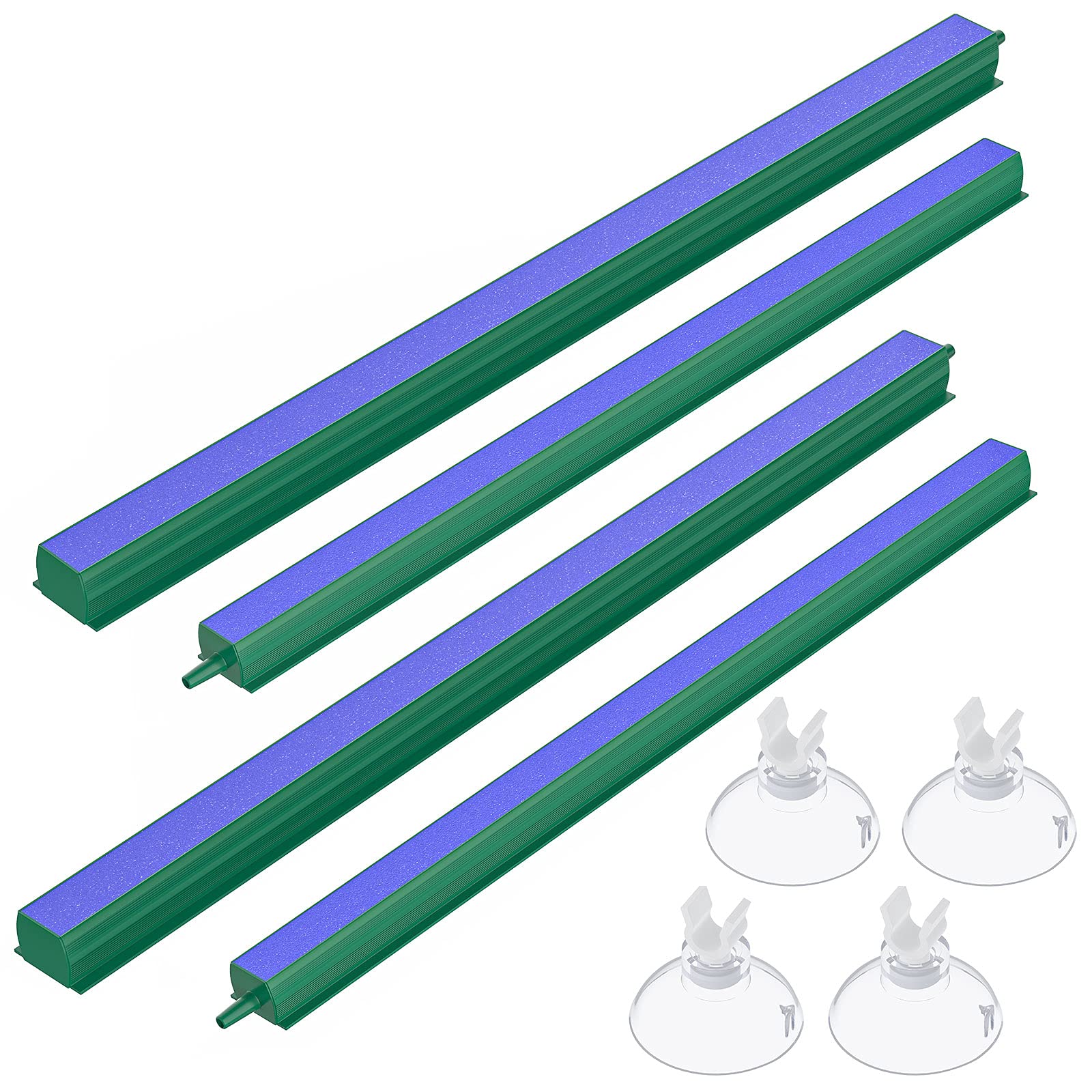 Photo 1 of Pawfly Aquarium Air Stone Bar Bubbler 12 Inch, Fish Tank Bubbler Stone with 4 Suction Cups Square Oxygen Diffuser for Air Pump Fish Tank Pond and DWC Reservoir, 4 Pack