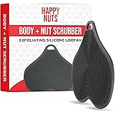 HAPPY NUTS Silicone Body Scrubber, Exfoliating Body Scrubber for Sensitive Skin, Sustainable Shower Scrubber for Body, Silicone Body Brush for Showering (1 Pack, Scrubber)
