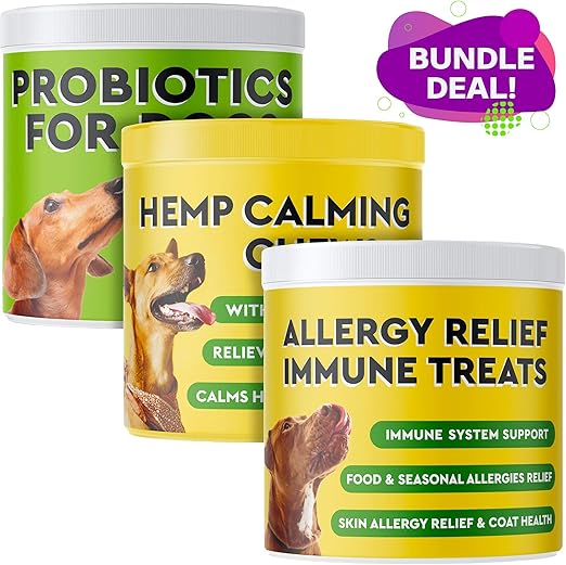 Probiotics + Hemp Cаlming Treats + Allergy Relief for Dogs