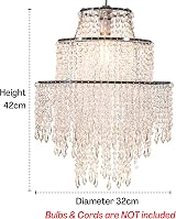 Giggi 3-Tier Clear Chandelier Light Shade 32cm Dia 42cm H view 5