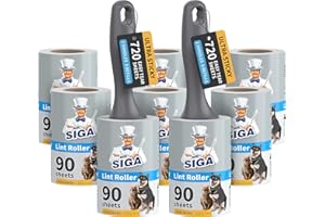MR.SIGA Lint Rollers for Pet Hair Extra Sticky, 720 Sheets, Lint Remover for Clothing, Furniture, Pet Hair Remover with Easy 