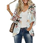 BB&KK Women's Floral Kimono Summer Short Cover Ups Tops