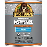Gorilla Patch &amp; Seal Liquid Rubber Waterproof Sealant, Crystal Clear, 32 Ounce (Pack of 1) - Seals Out Water, Air, and Moisture