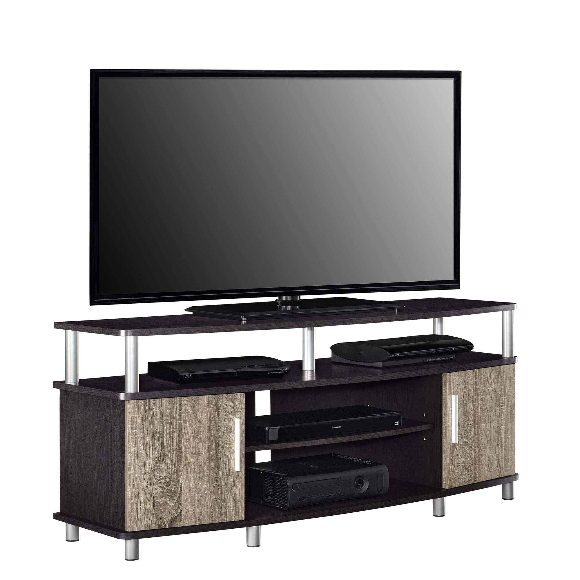 Ameriwood Home Carson TV Stand For TVs Up To 50", Espresso/Weathered