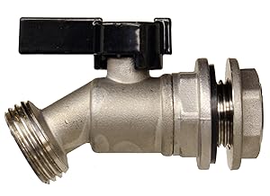 RAINPAL RBS006 Stainless Steel Rain Barrel Spigot(Ball Valve, Quarter Turn)