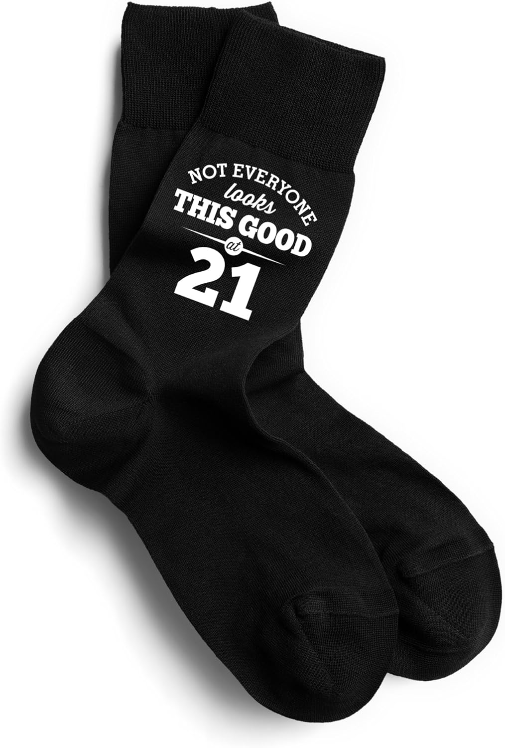 D Design Invent Print! 21st Birthday Gift Socks Men's Funny Present Keepsake for 21 Size 6-11 Black - Image 3