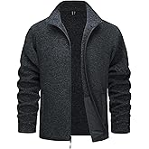 TACVASEN Men's Fleece Jackets Full Zip Lightweight Jacket Casual Soft Warm Coats with Pockets