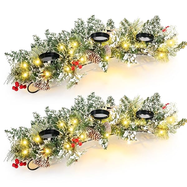 4 PCS CHRISTMAS TABLE CENTERPIECE DECORATION WITH 3...