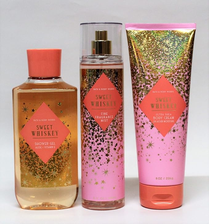 Bath and Body Works Sweet Whiskey 3 pc Bundle Winter