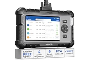 TOPDON AD500 OBD2 Scanner Car Code Reader Scan Tool, Engine ABS SRS Transmission Diagnostics Tool, Oil/Throttle/SAS/TPMS/BMS/EPB Reset Car Scanner, Free Upgrade for DIY
