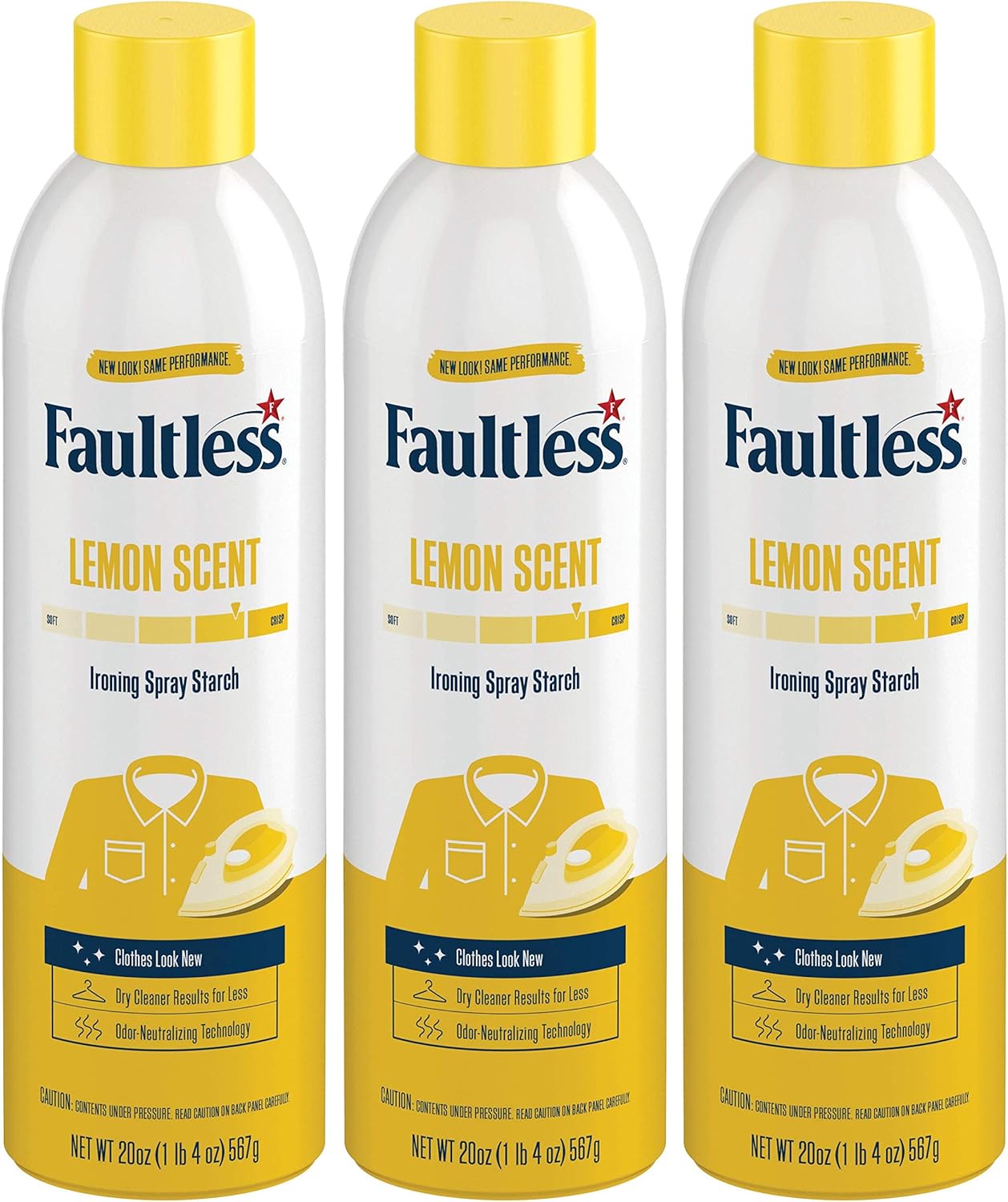 FAULTLESS Laundry Starch Spray, Lemon Spray Starch 20 oz