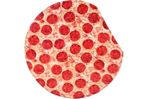 SeaRoomy Pizzas Blanket, Wrap Throw Food Blanket, Novelty Funny Flannel Round Blankets Funny Gifts for Teens Boys and Girls