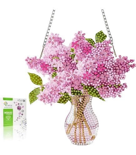 GDYEEH 5D Diamond Painting Kit - Colorful Flowers In Vase, Round Full Drill Art For Adults (12x16 Inches) - View #13