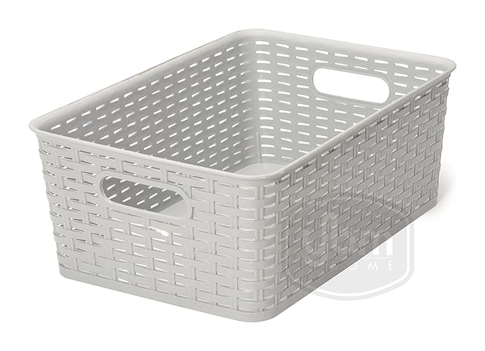 YBM Home Plastic Rattan Storage Box Basket Organizer Ba425