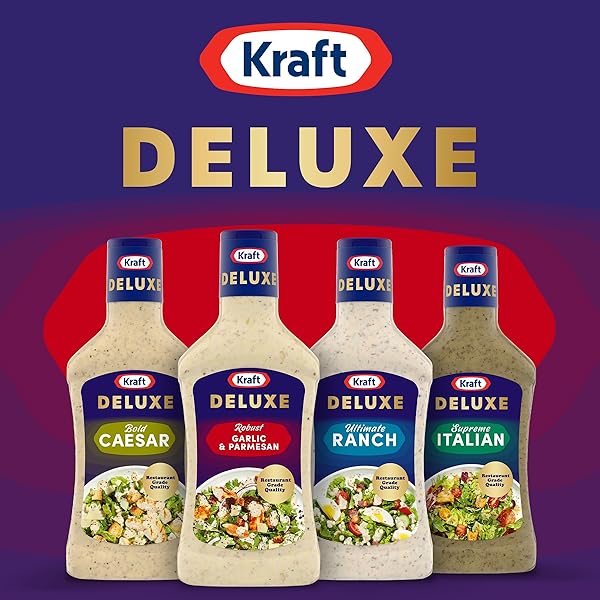 KRAFT DELUXE ROBUST GARLIC AND PARMESAN SALAD DRESSING (16 OZ BOTTLE)