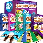 QUOKKA 260 Action Verbs Flash Cards for Speech Therapy Materials ESL Teaching – Educational Vocabulary Builder with Realistic Images for Kids Adults – Picture Cards for Speech and Cognitive Learning