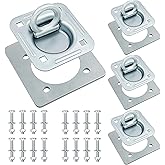 PEAKTOW Recessed D Ring Tie Down, 6000 Lbs. Capacity, for Flatbed Trailer and Truck, Great for Securing Equipment and Cargo, 