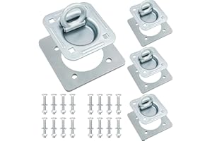 PEAKTOW Recessed D Ring Tie Down, 6000 Lbs. Capacity, for Flatbed Trailer and Truck, Great for Securing Equipment and Cargo, 