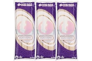 KING SOBA NOODLE CULTURE Thai Rice Pasta Noodles 3-PACK Organic & Gluten-Free- 26.4oz, 3 servings per package by King Soba