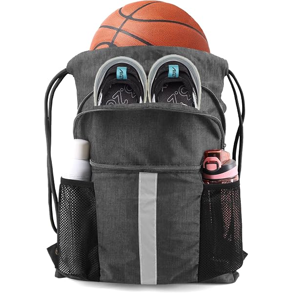 adidas Alliance Sackpack – Drawstring Backpack for Sports, Small Gym Bag, Twill Onix Grey/Black/3, OSFA